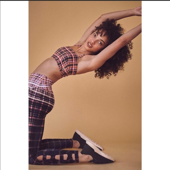 Free People Movement Plaid Power Up Sports Bra - Picture 2 of 9